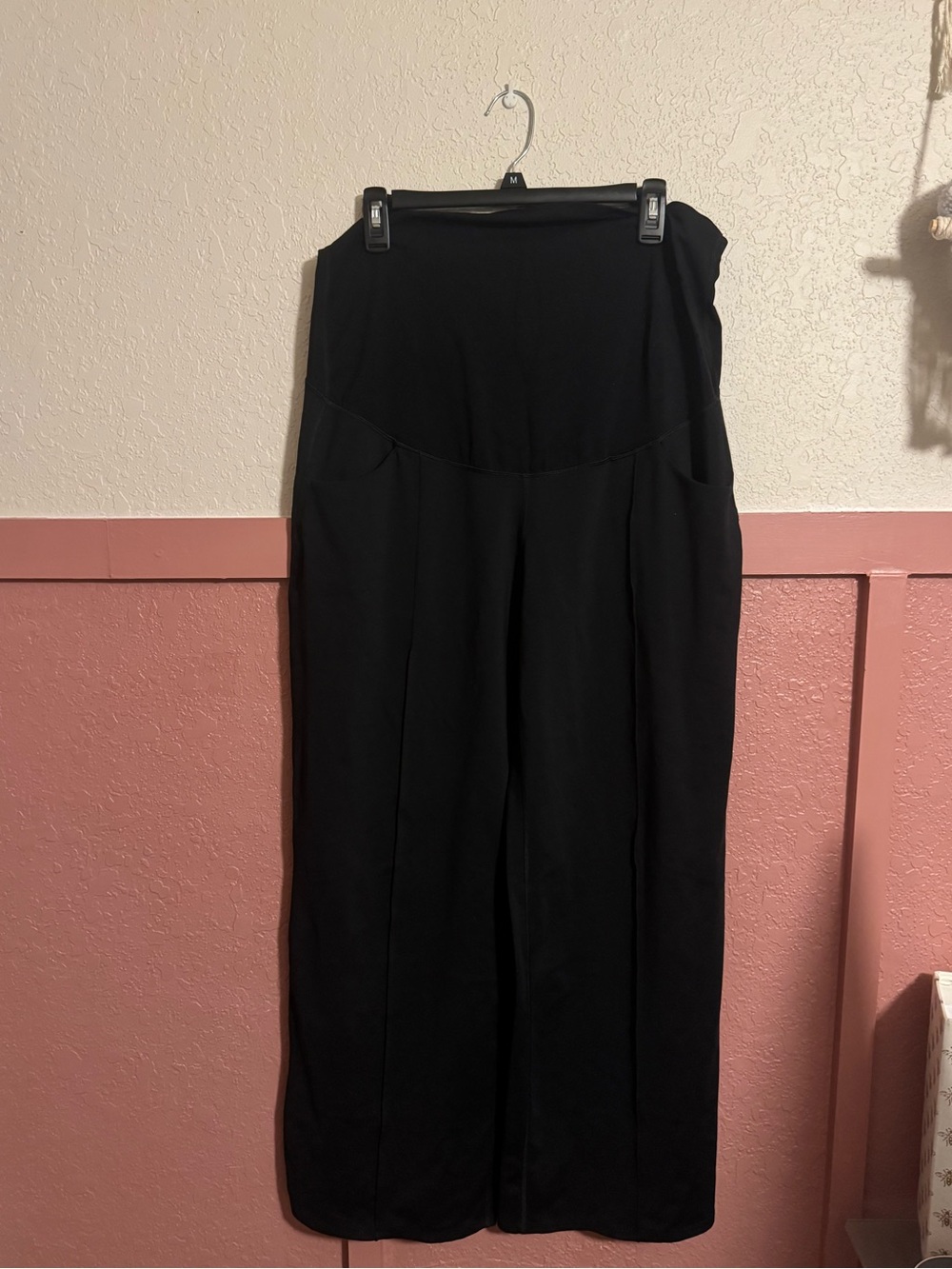 Black Wide-leg maternity pants